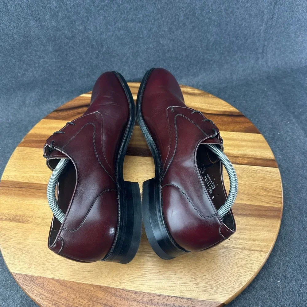 Vtg NOS Sears Easy Flex Oxfords Sz 11D Derby Blucher Dress Shoes Burgundy USA